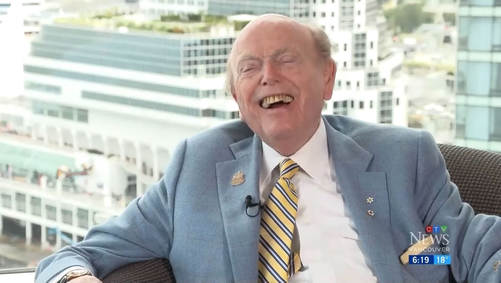 Photo of Jim Pattison laughing