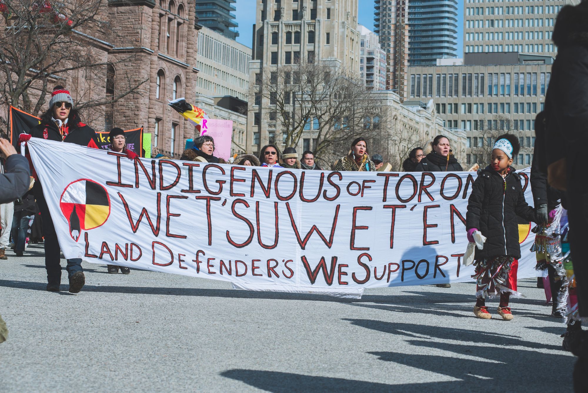 Wet'suwet'en Solidarity Event - Queen's Park to City Hall, Toronto, Ontario - February 22, 2020 by Jason Hargrove is licensed