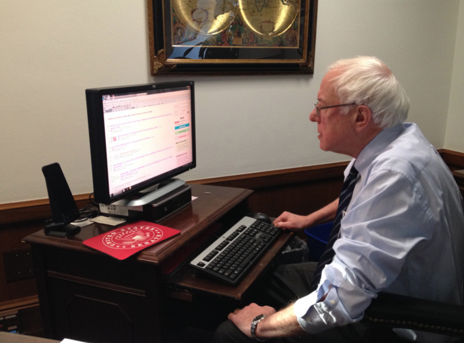 Bernie Sanders during a Reddit AMA in 2013
